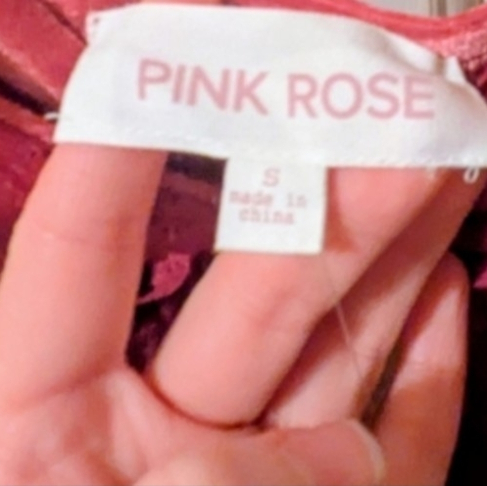 🇺🇸 Pink Rose Velvet Slip Dress - Nordstrom Rack - Small - Picture 4 of 4